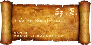 Szőke Rudolfina névjegykártya