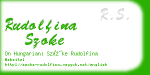 rudolfina szoke business card